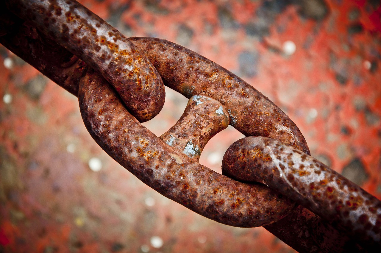 chain, rust, iron